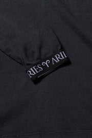 Aries Arise - Tie Dye Silk Blend Highneck Top Black