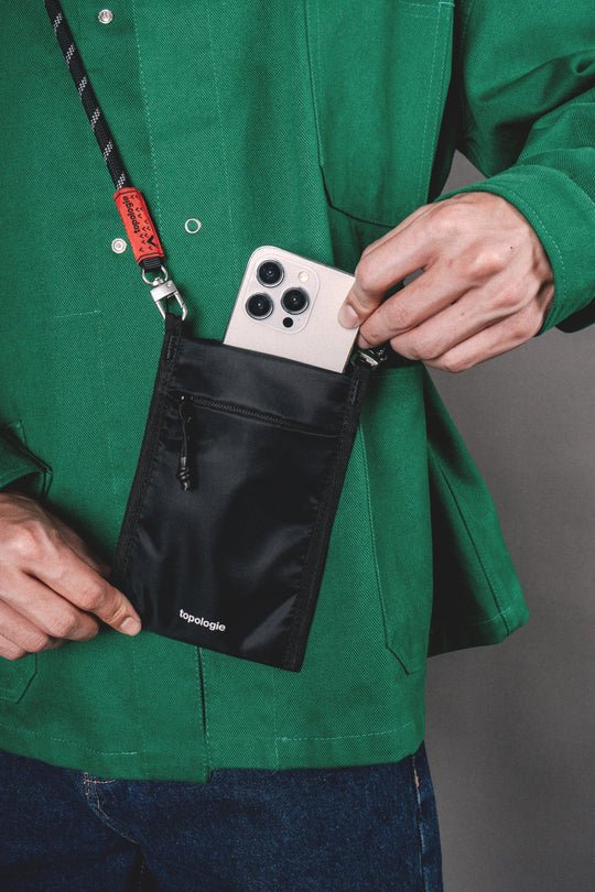 Topologie - Wares Bags - Phone Sleeve - Black Satin-Accessoires-TP-WBA-PSL-BLK-09