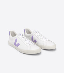 Veja - Esplar Logo Leather Extra White Lavande - Unisexe-Chaussures-EO0202968A