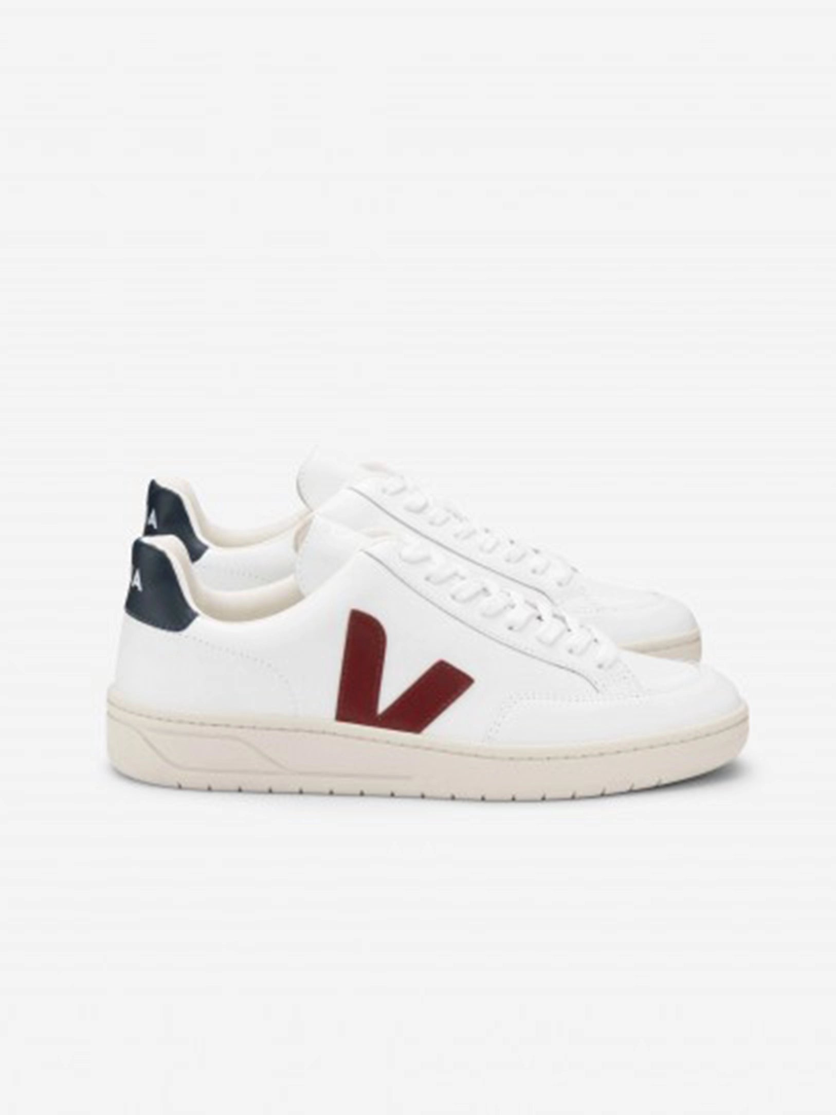Veja - V-12 Leather Extra White Marsala Nautico - UNISEXE-Chaussures-XD021955