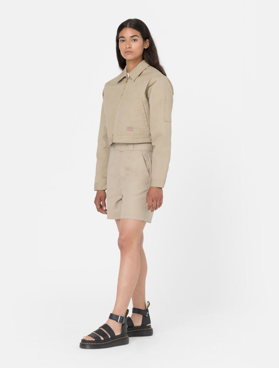 Dickies - Lined Eisenhower Cropped Woman Jacket - Khaki
