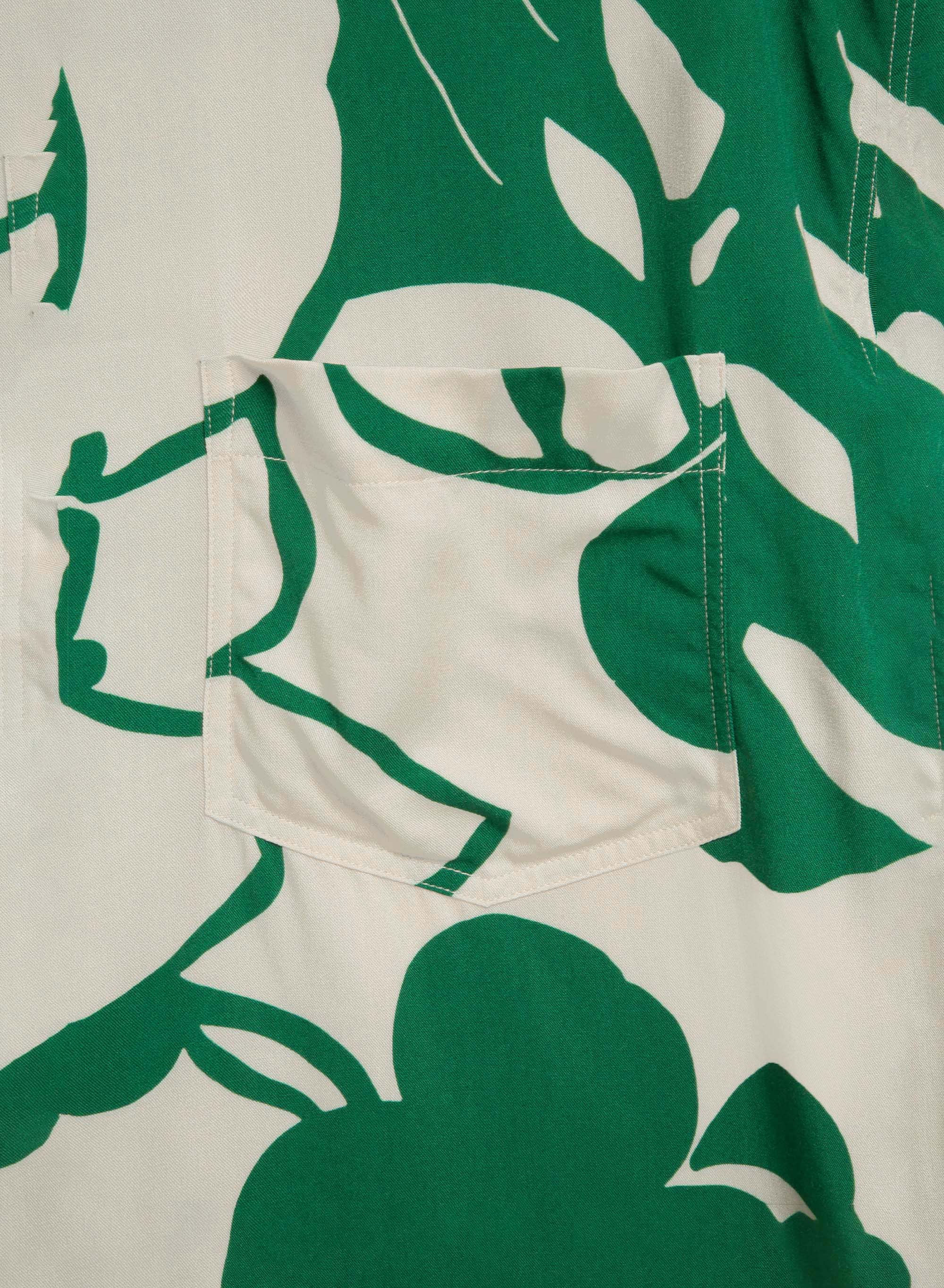 YMC - Mitchum Shirt - Ecru/Vert-Chemise-P2WAD