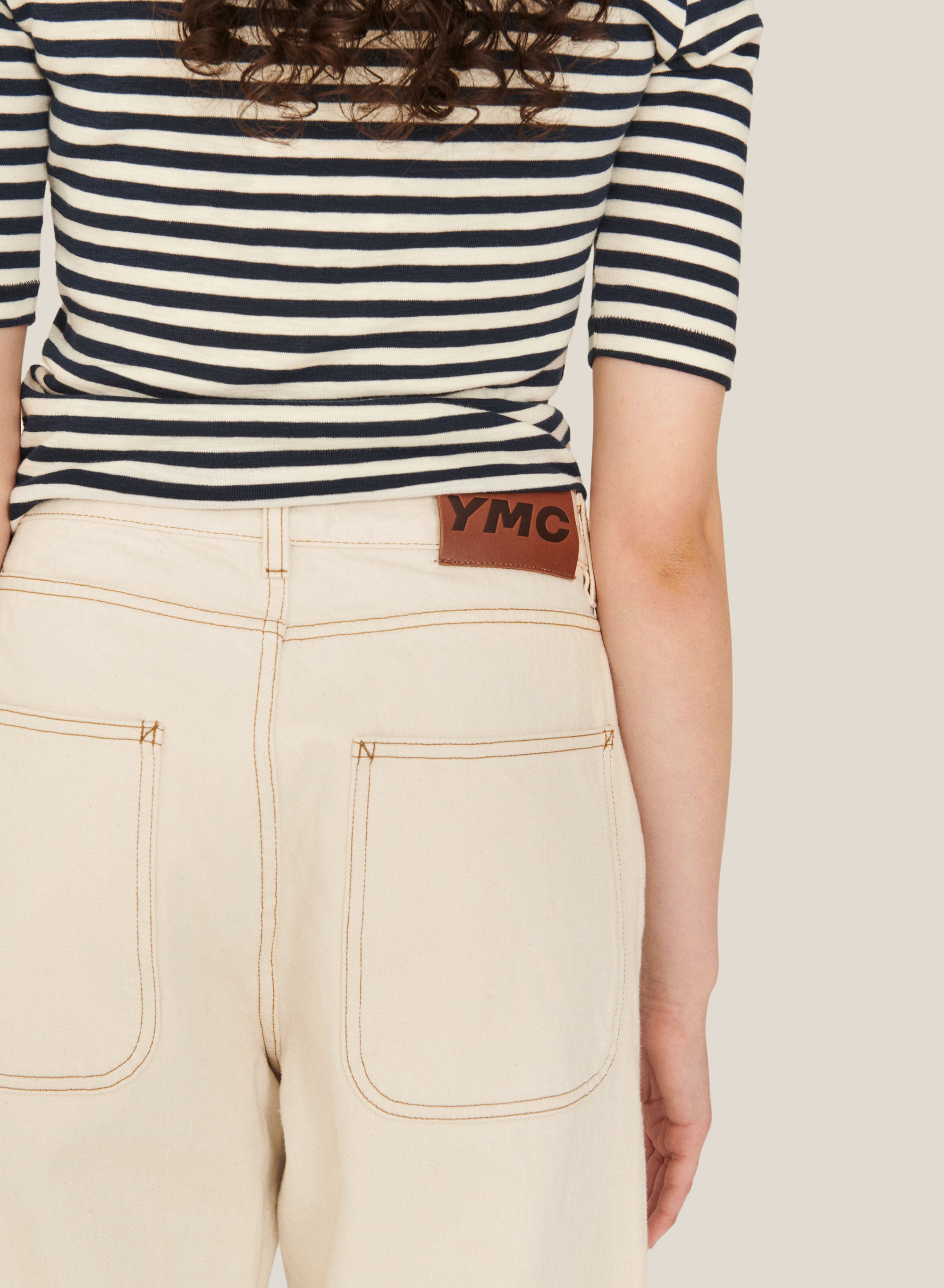 YMC - Earth Silver Jean - Ecru-Jean-Q4AZI